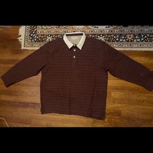 SOLD  Madewell Quilted Long-Sleeve Polo Shirt